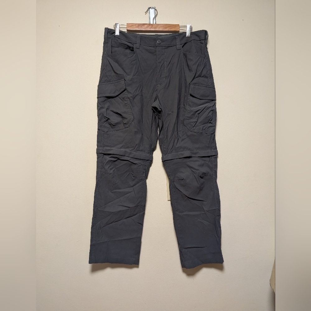 Eddie Bauer Men’s Cargo Convertible Pants – Size 36x30 – Grey